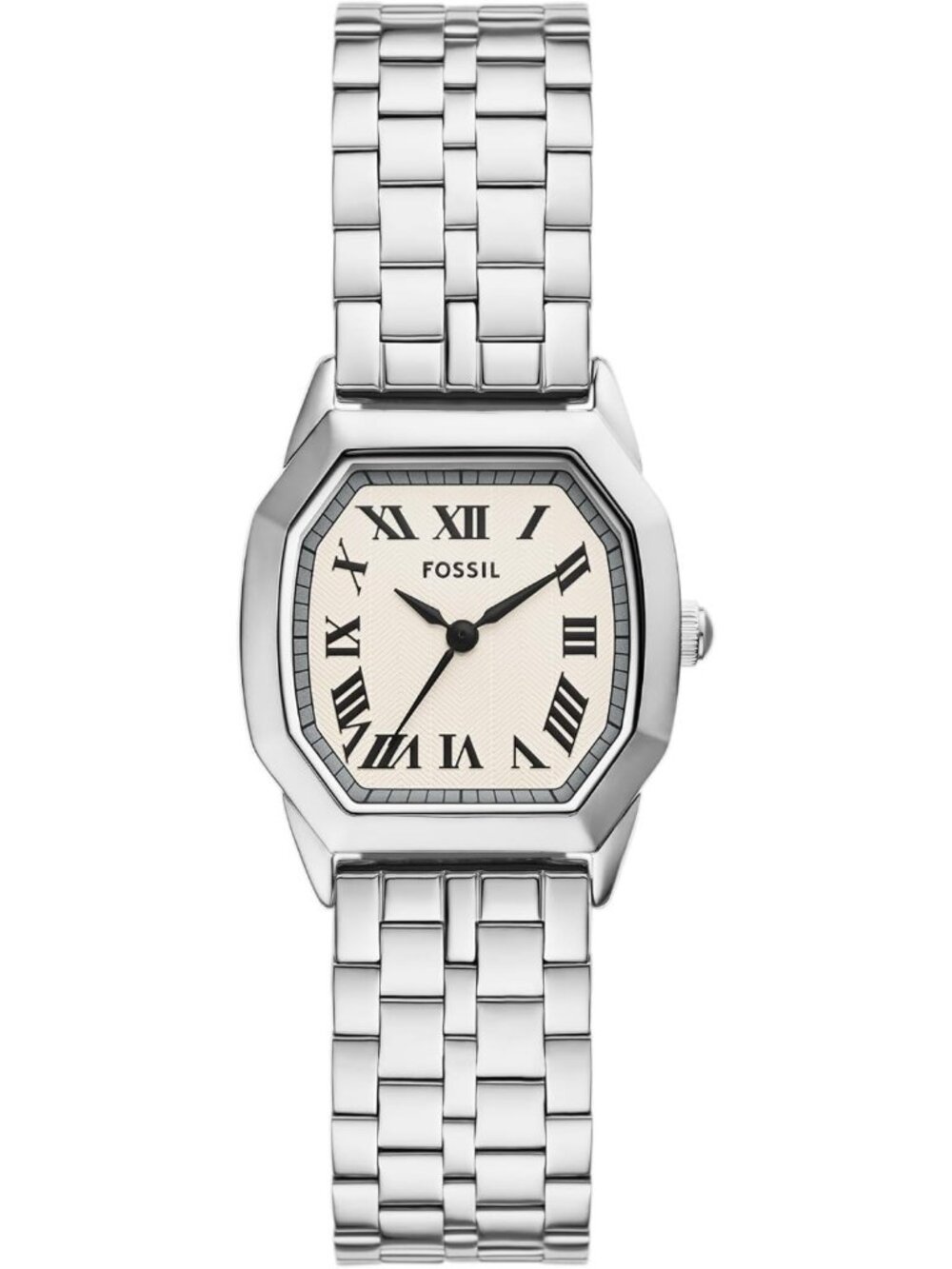Women's Silver Harlow Three-Hand Classic Octagon Case Stainless Steel Watch